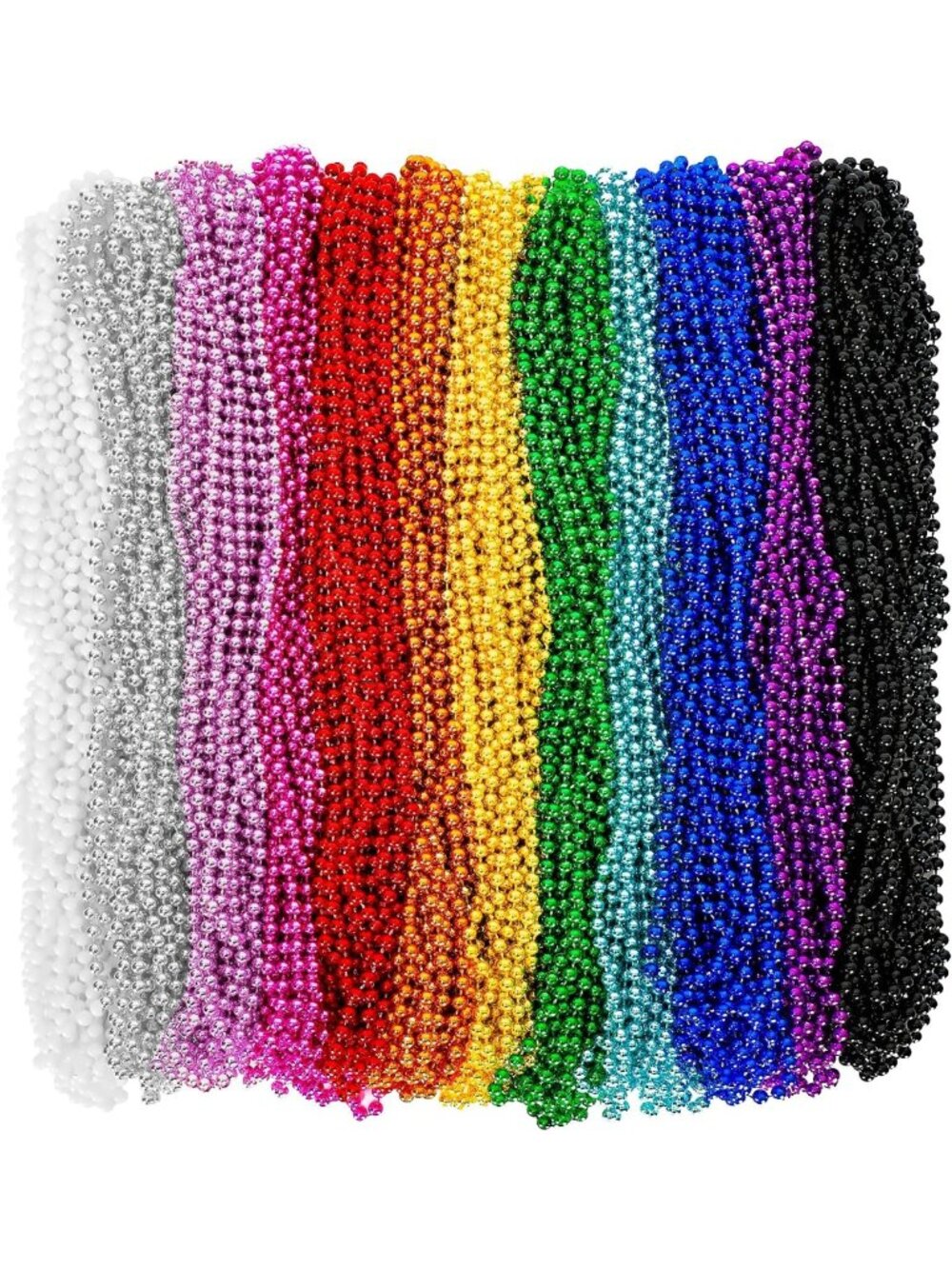 Colorful 33" Mardi Gras Bead Necklace Set - 120PCS Party Accessories & Favors